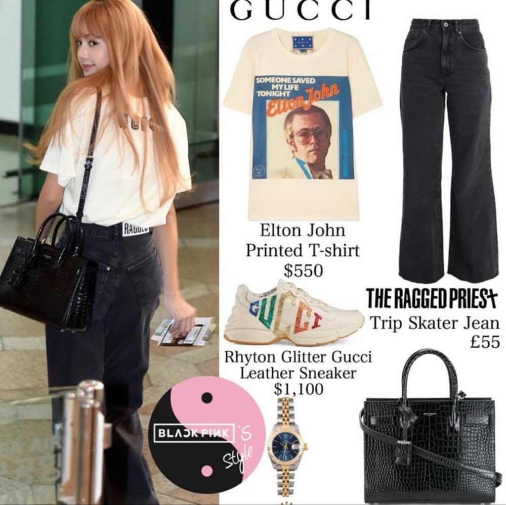 NWOT Ragged priest Charcoal Trip jeans Aso Lisa From blackpink